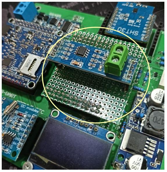 Плата  с дополнительным RS485