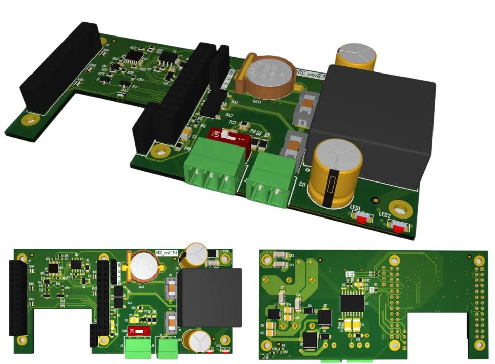Общий вид супер компактной платы FCC3308 на NAPI-C