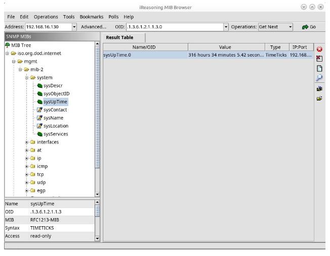 Проверка отклика SNMP V2