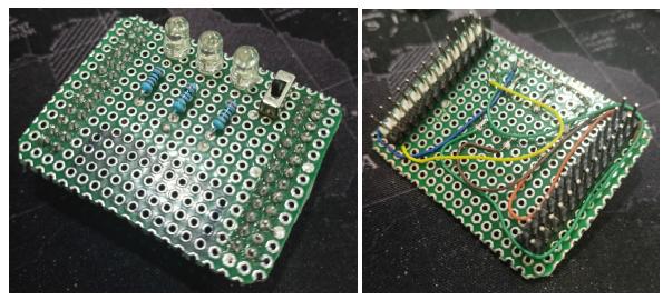 Плата со светодиодами и переключателем