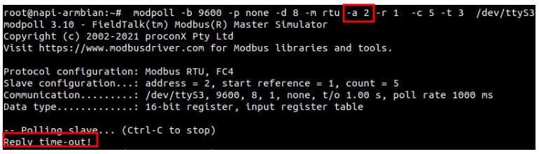 Ошибка timeout неправильного адреса