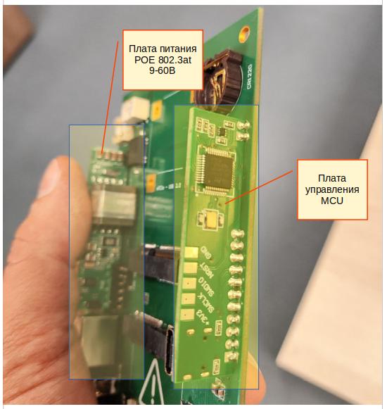 Платы питания и управления в устройстве