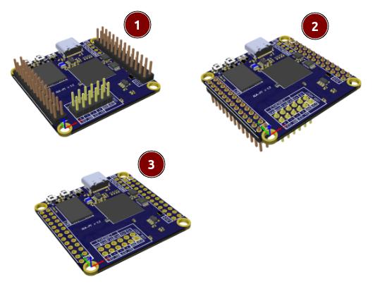 Варианты расположения ножек Napi-P