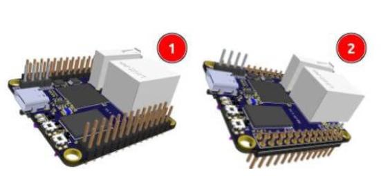 Варианты расположения ножек NAPI